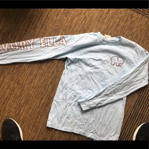 Ivory Ella long sleeve light blue size Small